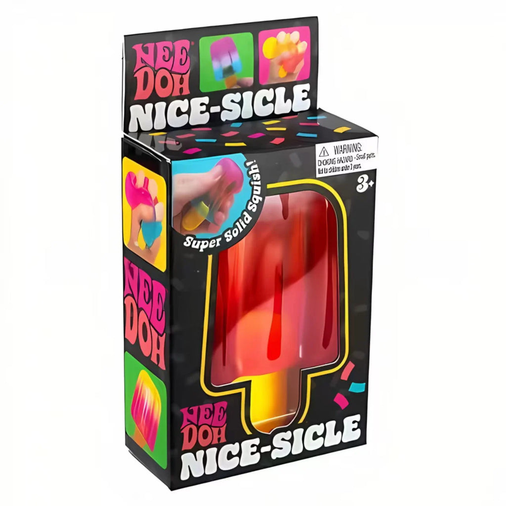 Schylling Nee Doh Sensory Squishy Cube, Nice Cube & Nice-Sicle Stress Relief Toy, Anti-Anxiety Squeeze Fidget for Daily Relax